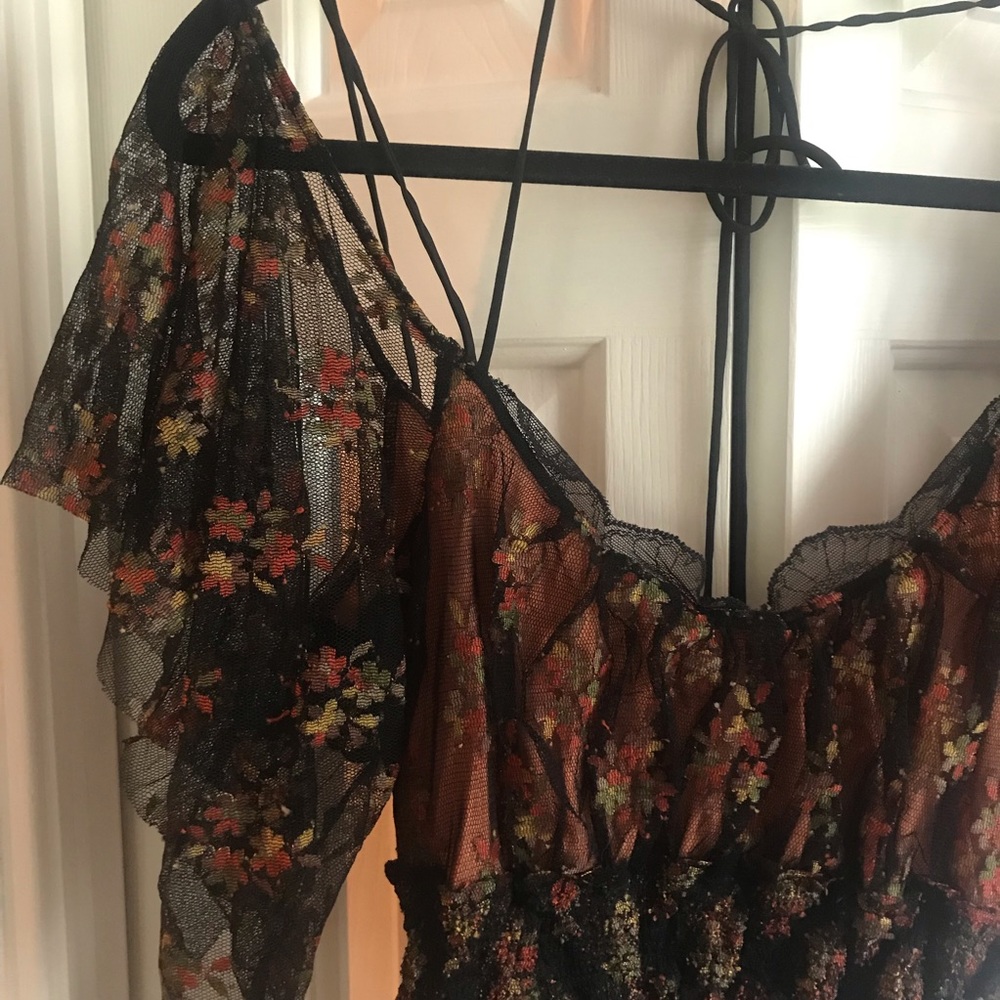 NWOT Free People Flowy Mesh Blouse - Picture 3 of 6
